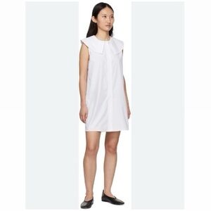Loulou Studio White Poplin Samet Mini Dress size M